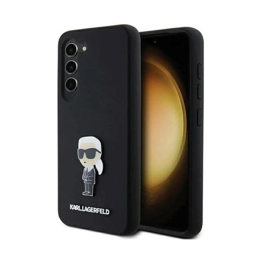 Karl Lagerfeld Hülle Silicone Ikonik Metal Pin Schwarz – Galaxy S24