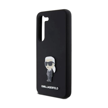 Karl Lagerfeld Hülle Silicone Ikonik Metal Pin Schwarz – Galaxy S24