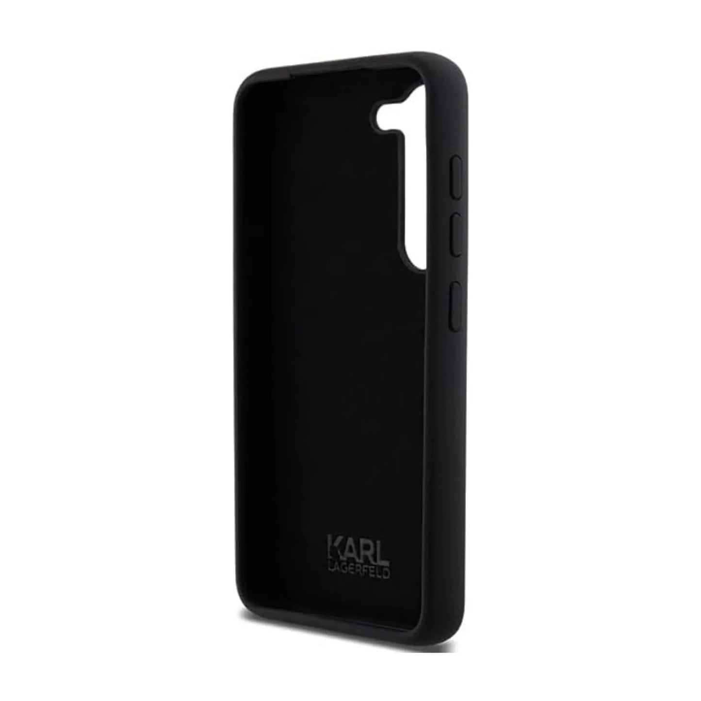 Karl Lagerfeld Hülle Silikon Ikonik Metall Pin Schwarz – Galaxy S24+