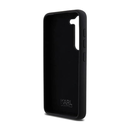 Karl Lagerfeld Hülle Silikon Ikonik Metall Pin Schwarz – Galaxy S24+