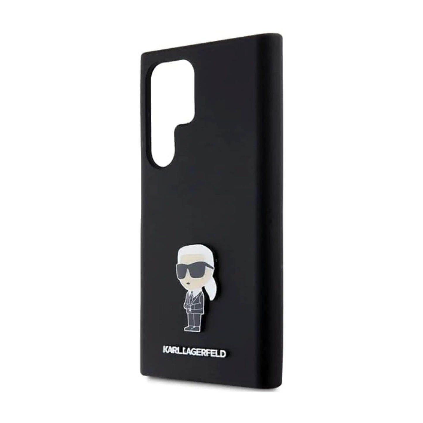 Karl Lagerfeld Hülle Silicone Ikonik Metal Pin Schwarz – Galaxy S24 Ultra