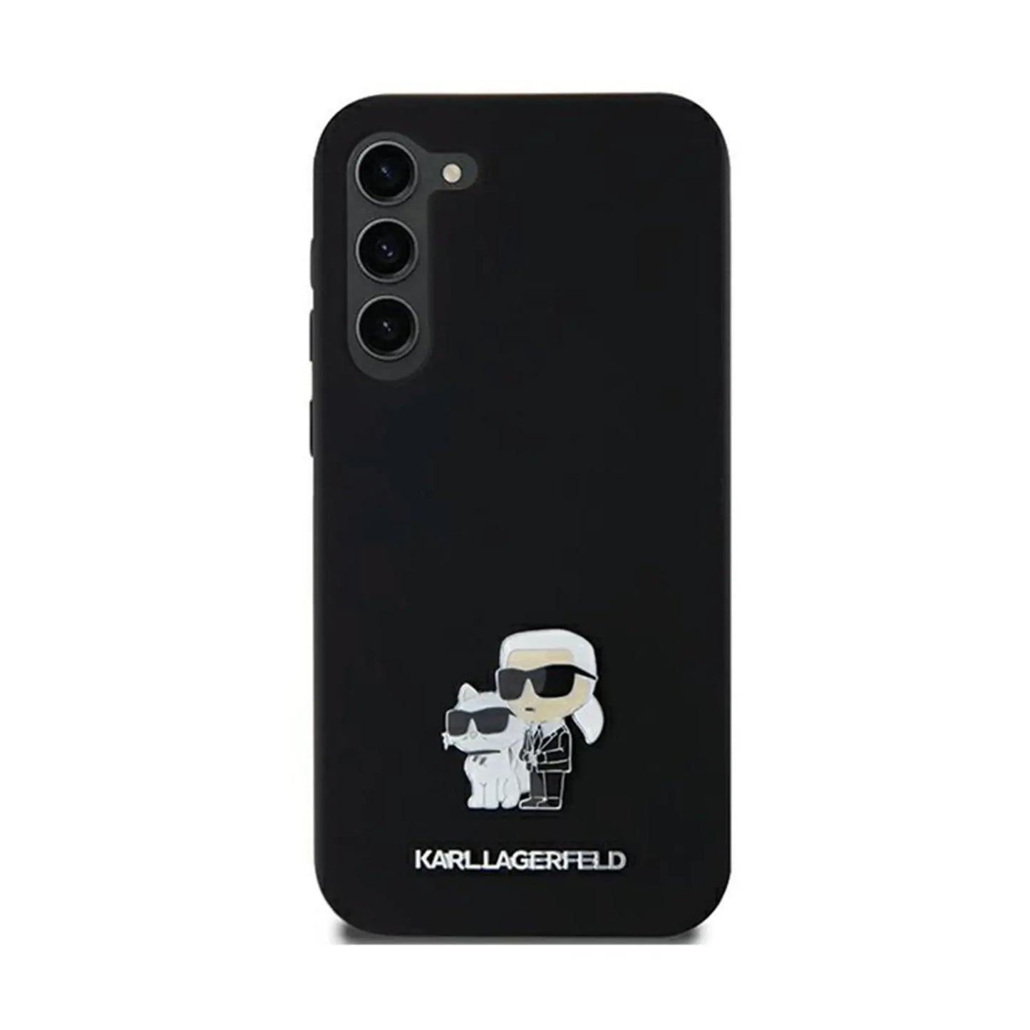 Karl Lagerfeld Hülle Silicone Karl & Choupette Metal Pin Schwarz – Galaxy A35 5G