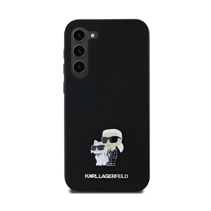 Karl Lagerfeld Hülle Silicone Karl & Choupette Metal Pin Schwarz – Galaxy A35 5G
