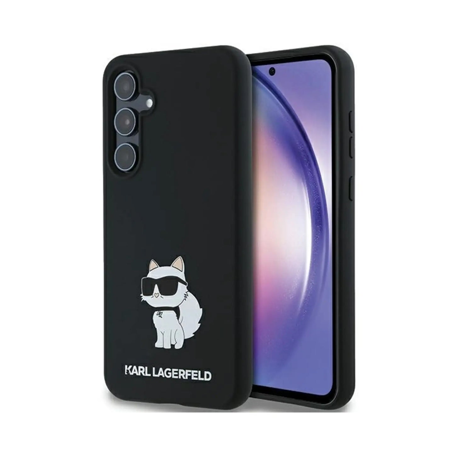 Karl Lagerfeld Hülle Silicone Choupette Metal Pin Schwarz – Galaxy A35 5G