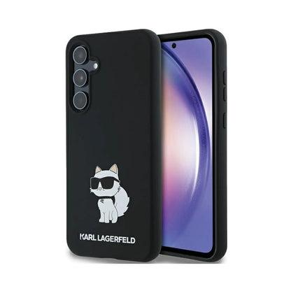 Karl Lagerfeld Hülle Silicone Choupette Metal Pin Schwarz – Galaxy A35 5G