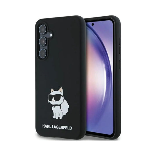 Karl Lagerfeld Hülle Silicone Choupette Metal Pin Schwarz – Galaxy A35 5G