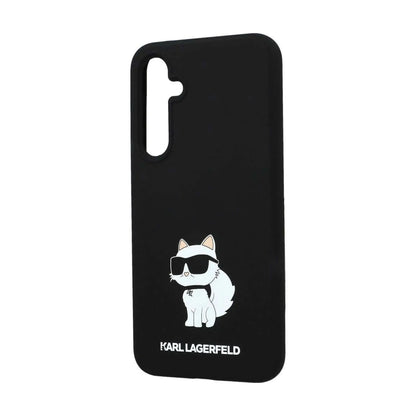 Karl Lagerfeld Hülle Silicone Choupette Metal Pin Schwarz – Galaxy A35 5G