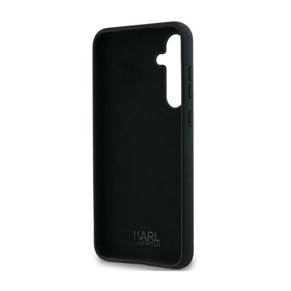 Karl Lagerfeld Hülle Silicone Choupette Metal Pin Schwarz – Galaxy A35 5G