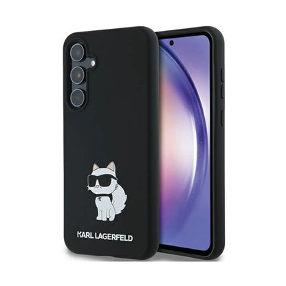 Karl Lagerfeld Hülle Silicone Choupette Metal Pin Schwarz – Galaxy A55 5G