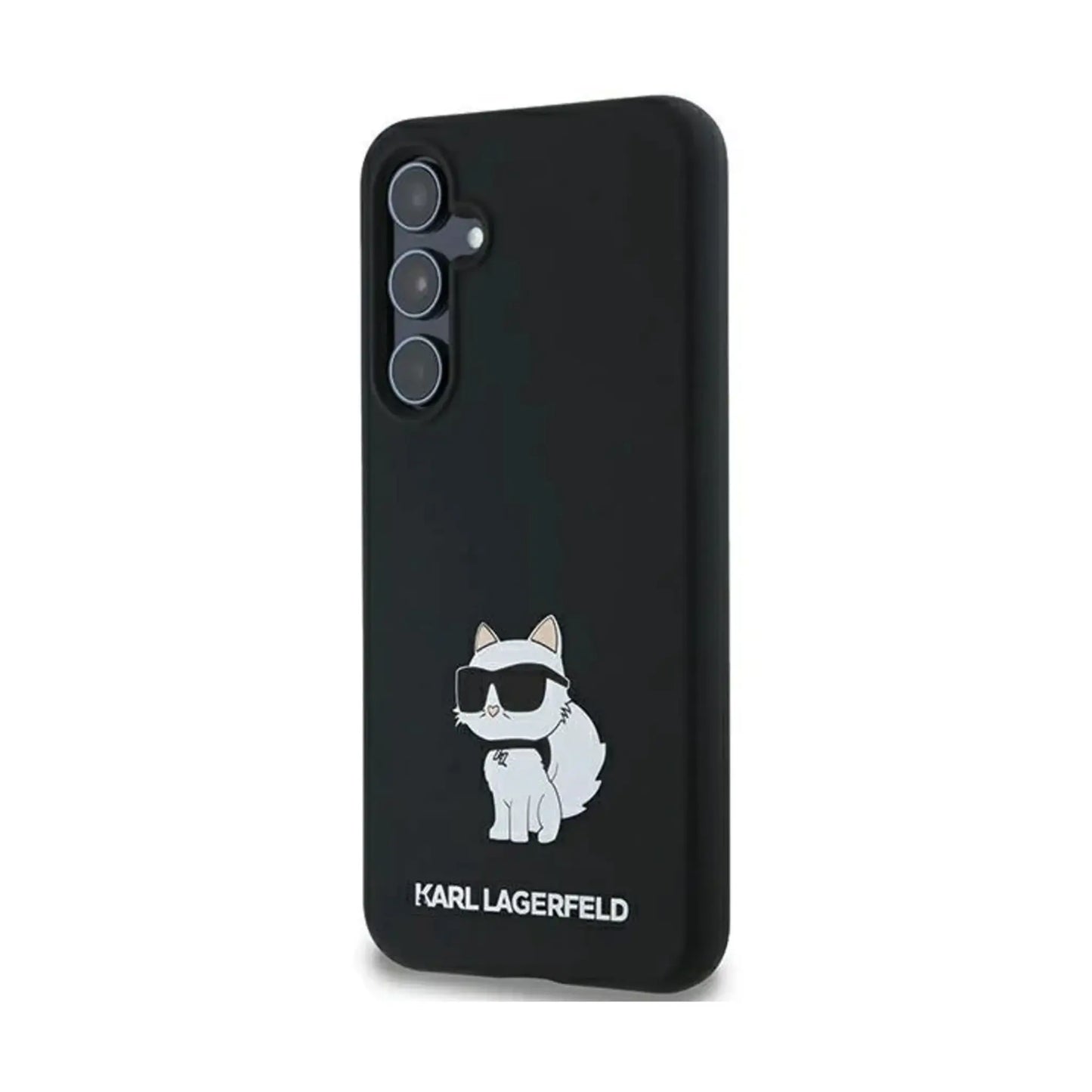 Karl Lagerfeld Hülle Silicone Choupette Metal Pin Schwarz – Galaxy A55 5G