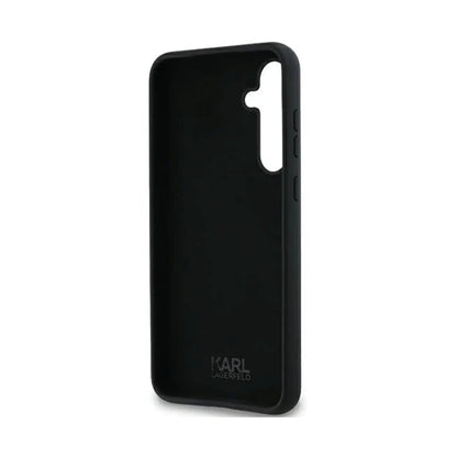 Karl Lagerfeld Hülle Silicone Choupette Metal Pin Schwarz – Galaxy A55 5G