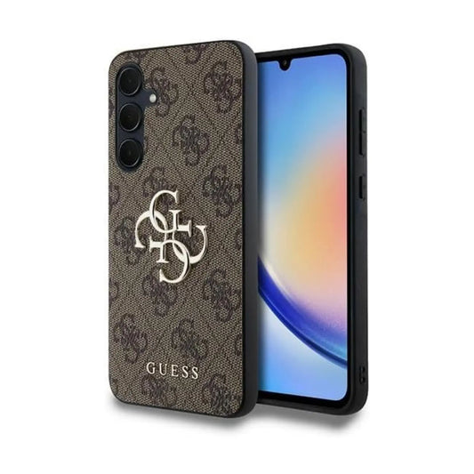 Guess Hülle 4G Big Metal Logo Braun - Galaxy A35