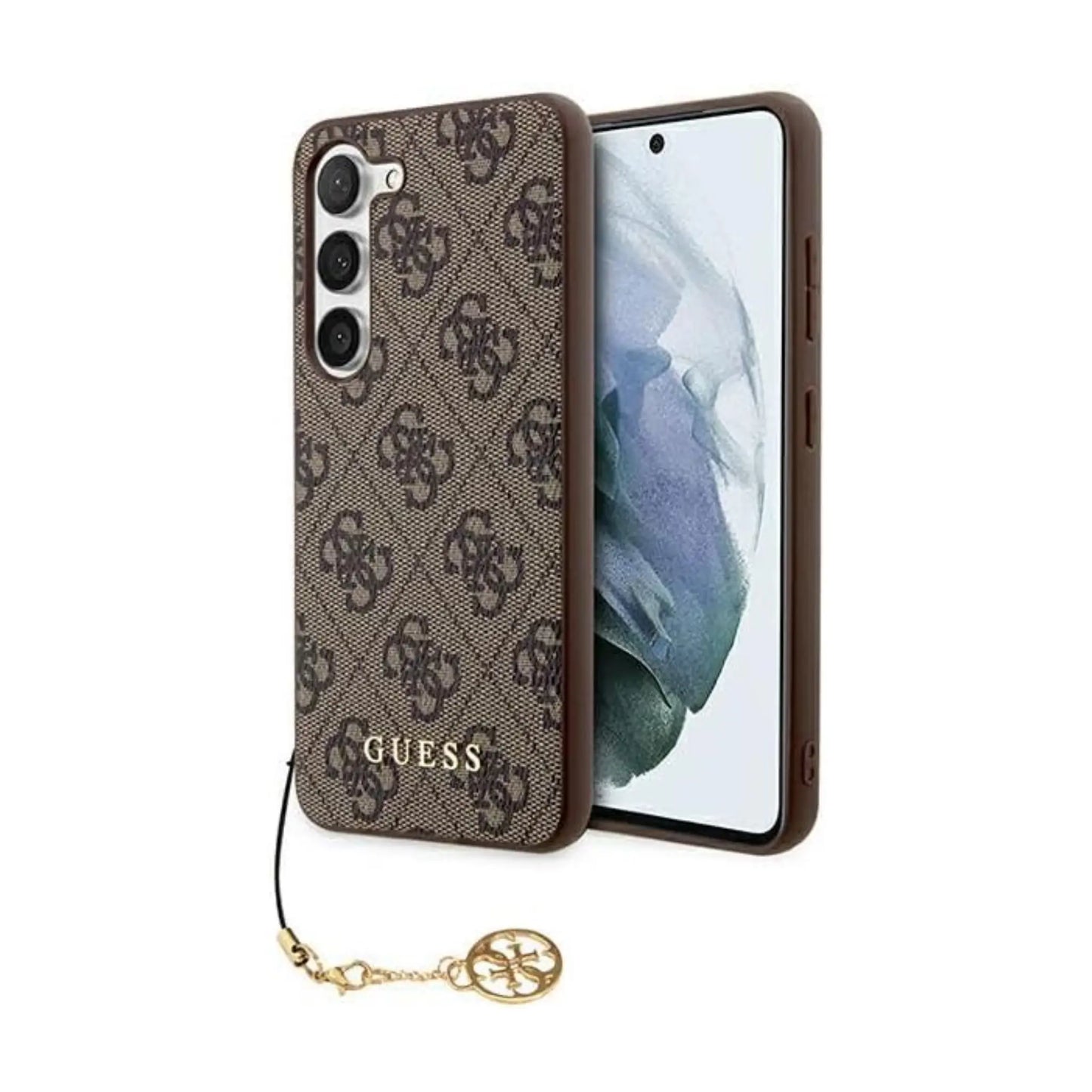 Guess 4G Charms Hülle – Galaxy A55 Braun