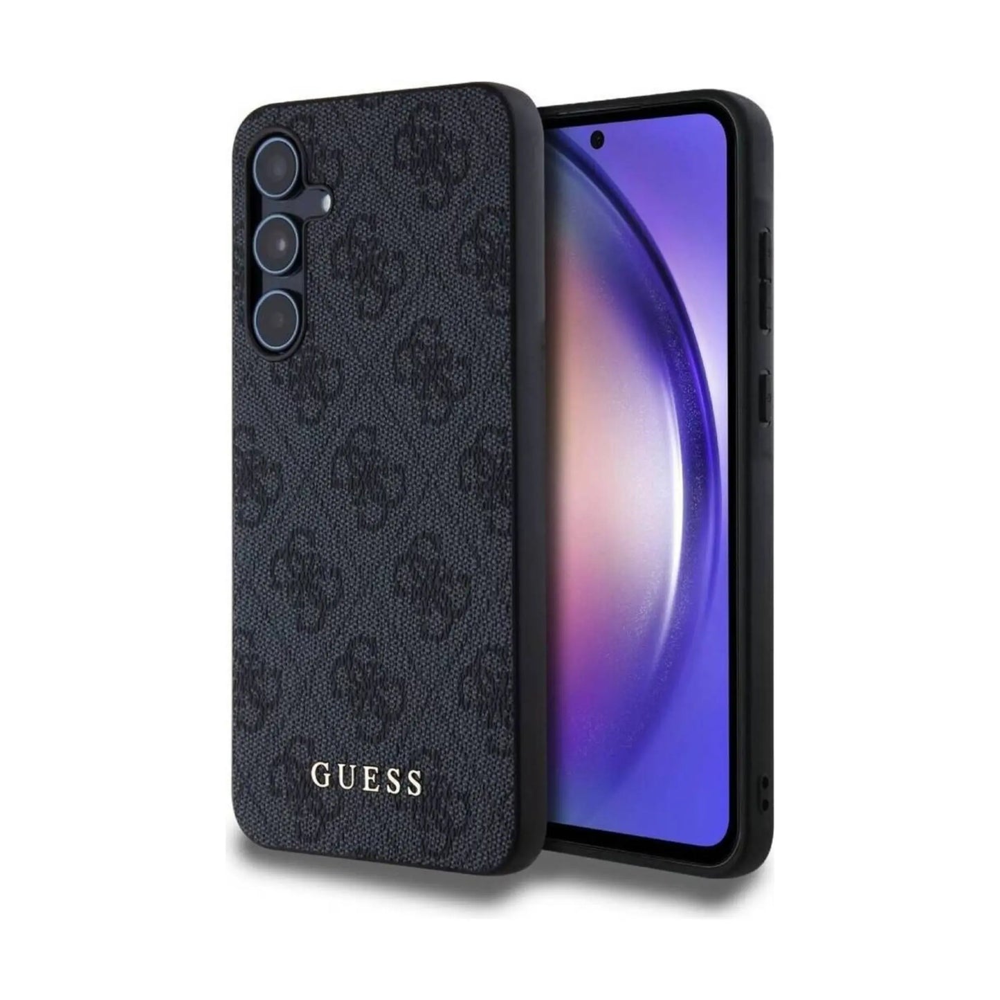Guess Hülle 4G Metal Gold Logo Schwarz – Galaxy A55