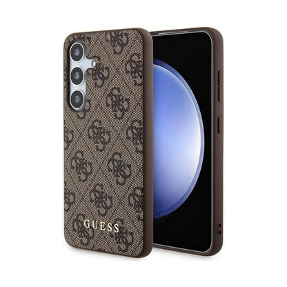 Guess Hülle 4G Metal Gold Logo Braun - Galaxy A35
