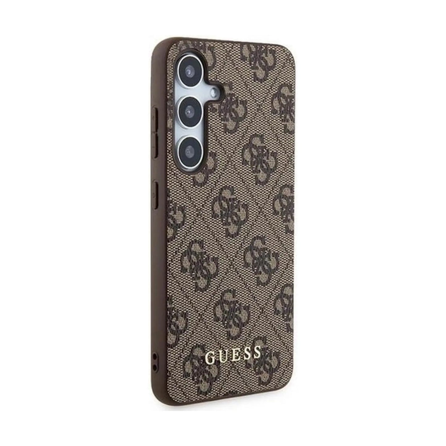 Guess Hülle 4G Metal Gold Logo Braun - Galaxy A35