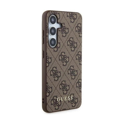 Guess Hülle 4G Metal Gold Logo Braun - Galaxy A35