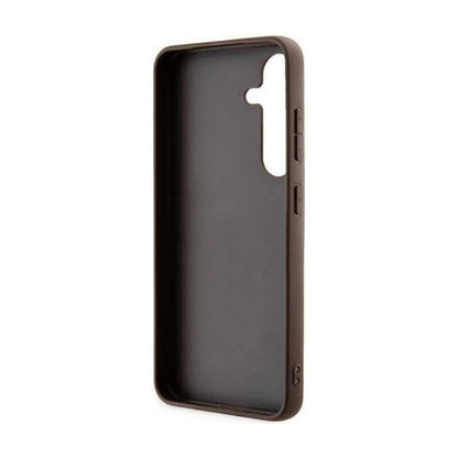 Guess Hülle 4G Metal Gold Logo Braun - Galaxy A35