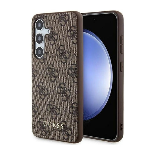 Guess Hülle 4G Metal Gold Logo Braun – Galaxy A55