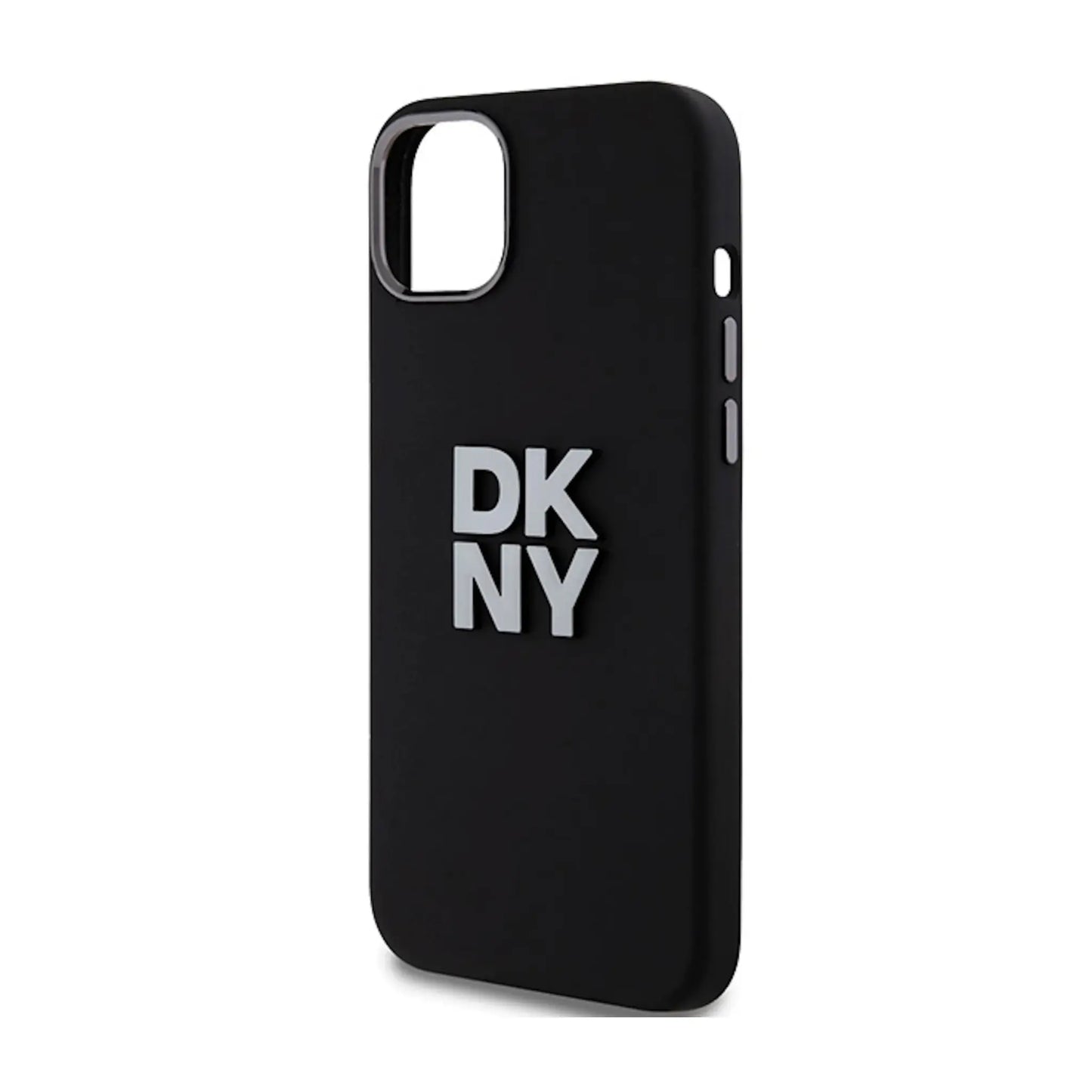DKNY Hülle Liquid Silicone Metal Logo Schwarz – iPhone 13/14/15