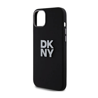 DKNY Hülle Liquid Silicone Metal Logo Schwarz – iPhone 13/14/15
