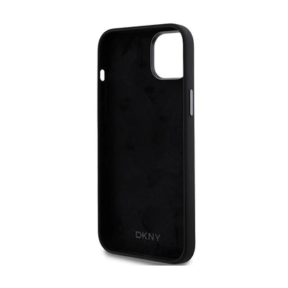 DKNY Hülle Liquid Silicone Metal Logo Schwarz – iPhone 13/14/15