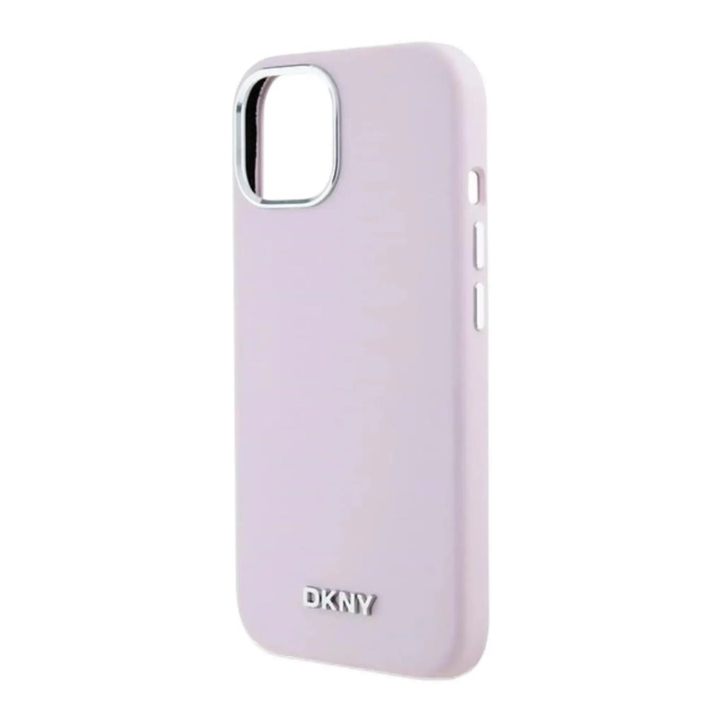 DKNY Hülle Liquid Silicone Small Metal Logo MagSafe Pink – iPhone 13/14/15