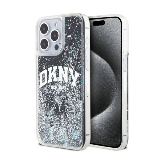 DKNY Hülle Liquid Glitter Big Logo Schwarz – iPhone 13 Pro