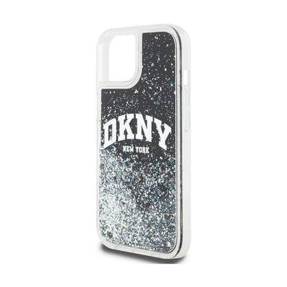 DKNY Hülle Liquid Glitter Big Logo Schwarz – iPhone 13/14/15