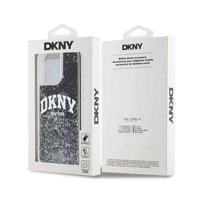 DKNY Hülle Liquid Glitter Big Logo Schwarz – iPhone 14 Pro
