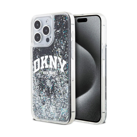 DKNY Hülle Liquid Glitter Big Logo Schwarz – iPhone 14 Pro Max