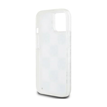DKNY Hülle Liquid Glitter Multilogo Weiß – iPhone 13/14/15