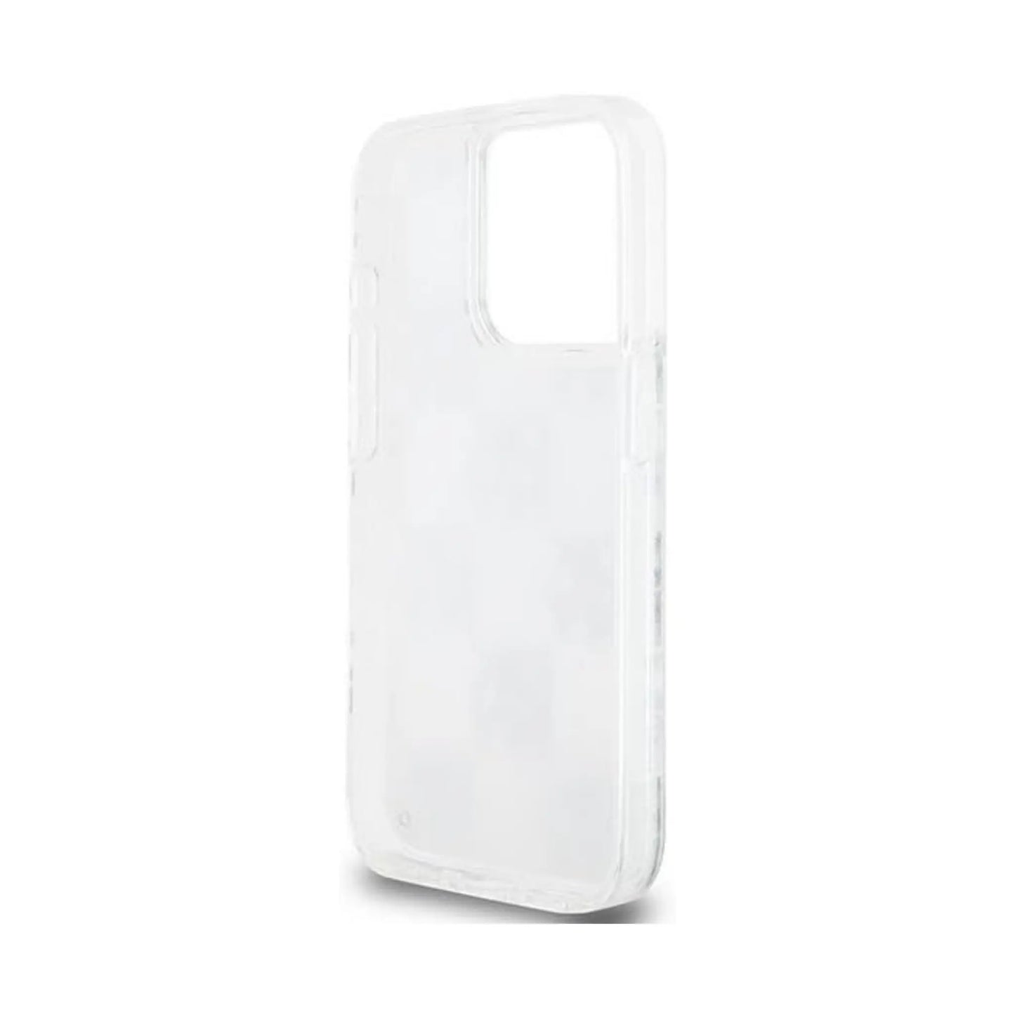 DKNY Hülle Liquid Glitter Multilogo Weiß – iPhone 15 Pro