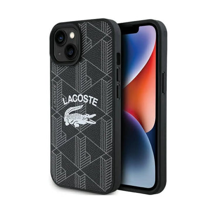 Lacoste Hülle Hardcase Monogram Vintage Logo MagSafe Schwarz – iPhone 15