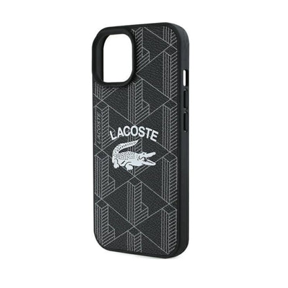 Lacoste Hülle Hardcase Monogram Vintage Logo MagSafe Schwarz – iPhone 15