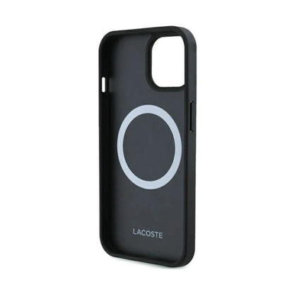 Lacoste Hülle Hardcase Monogram Vintage Logo MagSafe Schwarz – iPhone 15
