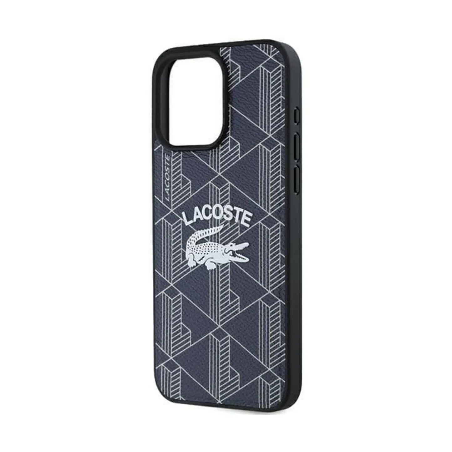 Lacoste Hülle Hardcase Monogram Vintage Logo MagSafe Navy – iPhone 15 Pro
