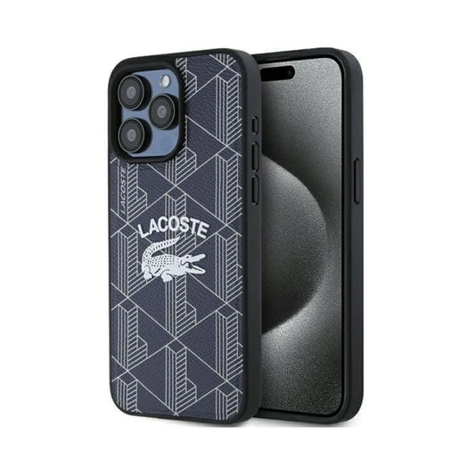 Lacoste Hülle Hardcase Monogram Vintage Logo MagSafe Navy – iPhone 15 Pro Max