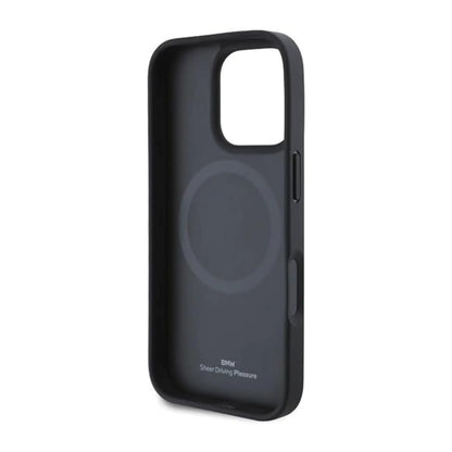 BMW Hülle BMHMP16XSLLBK Leather Line Schwarz – iPhone 16 Pro Max