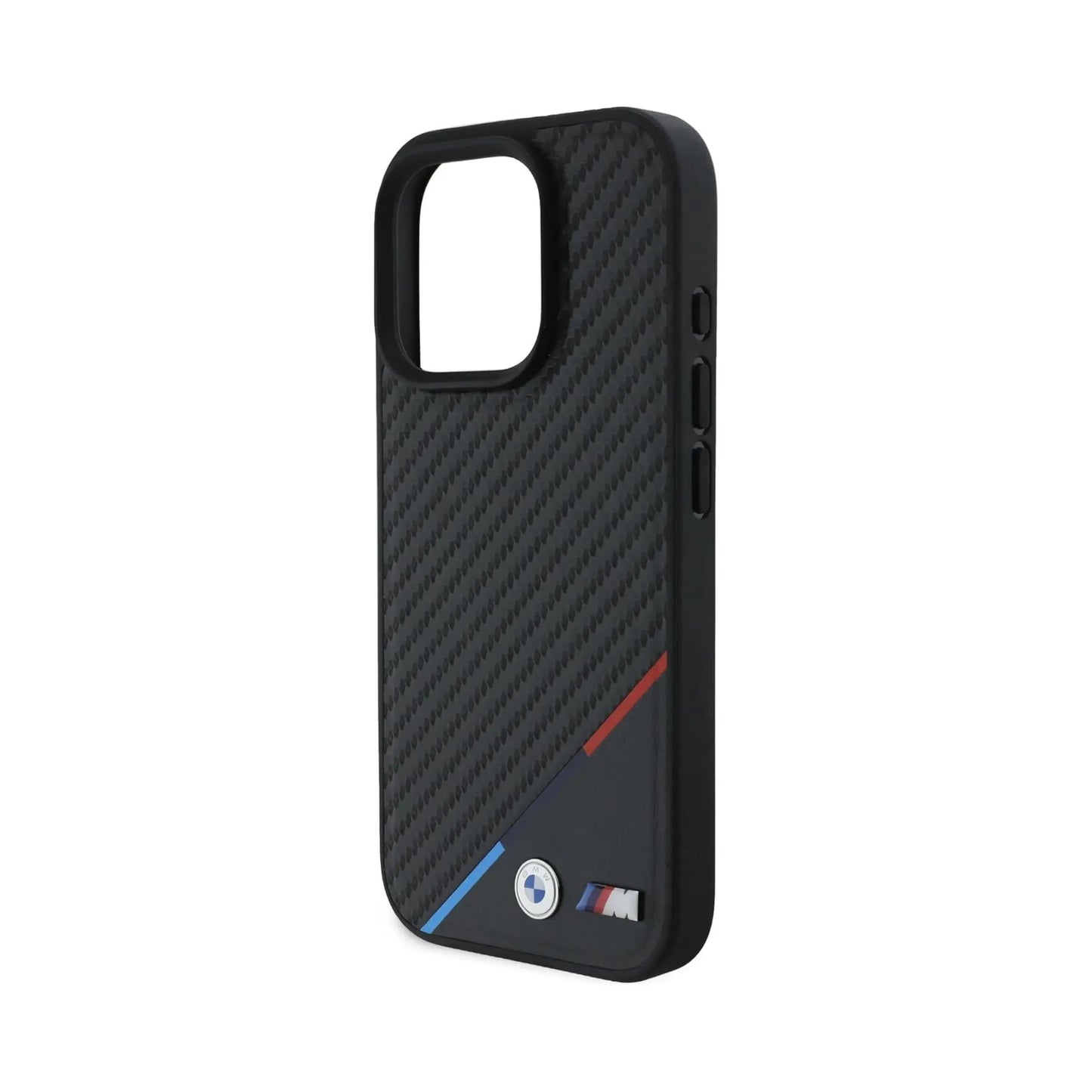BMW Hülle BMHMP16L23PUDTK M Carbon Tricolor Line Schwarz für Magsafe – iPhone 16 Pro