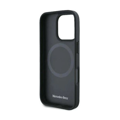 Mercedes-Benz Plain Smooth Backcover mit MagSafe – iPhone 16 Pro, Schwarz