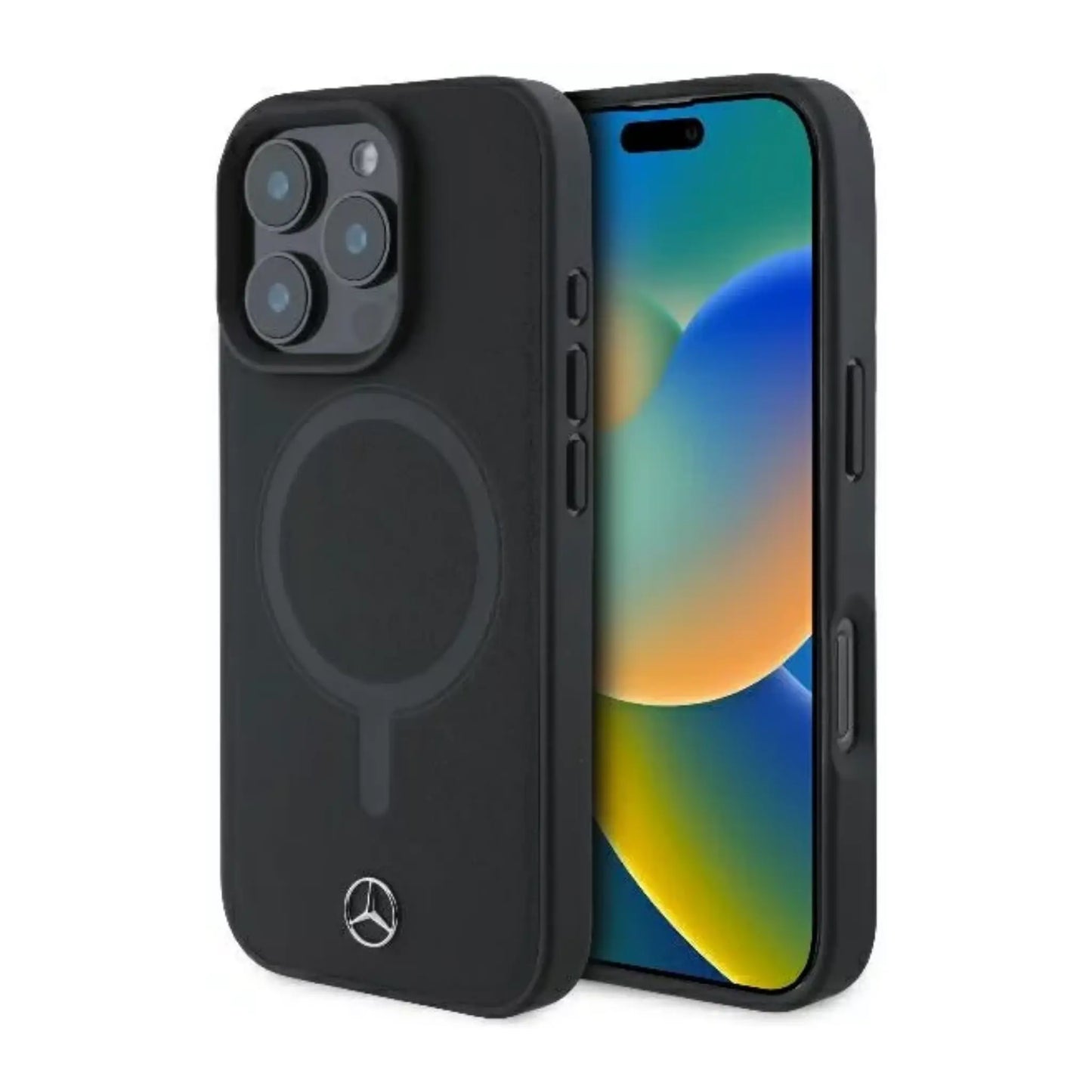 Mercedes Hülle MEHMP16X23RCMK Smooth Leather MagSafe Schwarz – iPhone 16 Pro Max