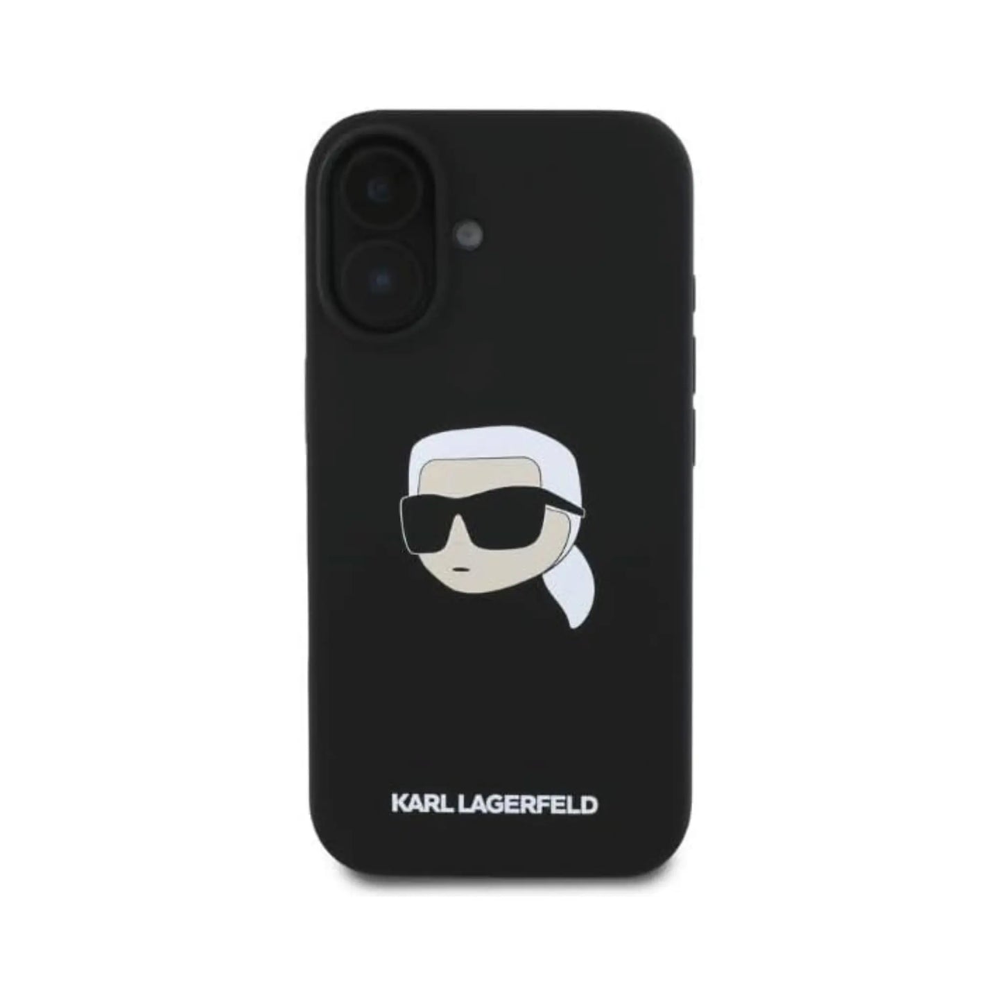 Karl Lagerfeld Karl Head Silikonhülle Schwarz für Magsafe – iPhone 16