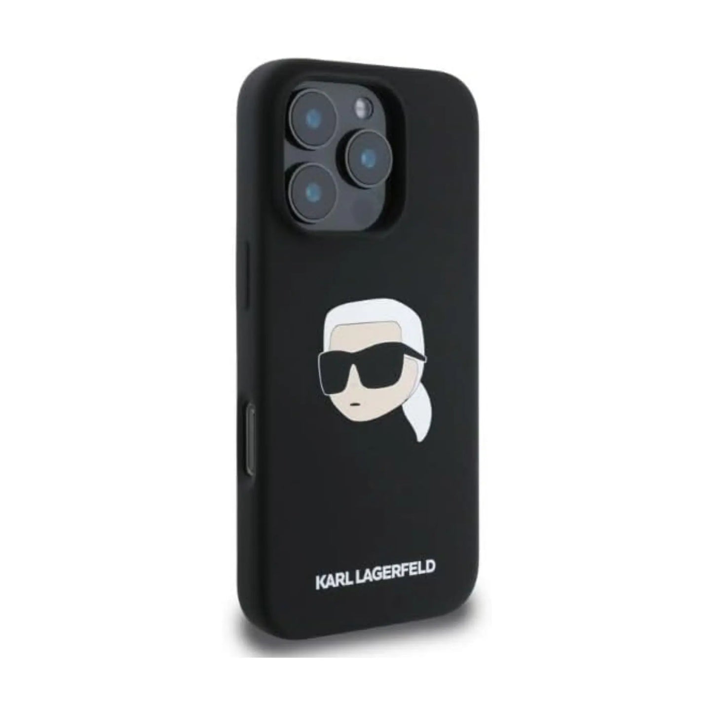 Karl Lagerfeld Karl Head Silikonhülle Schwarz für Magsafe – iPhone 16 Pro Max