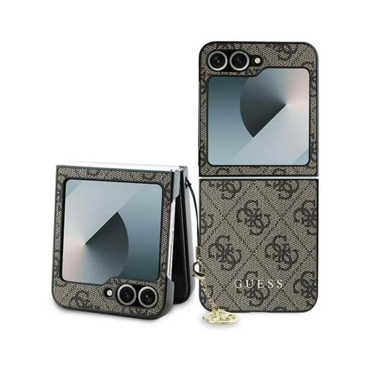 Guess Charm Anhänger – Samsung Galaxy Z Flip 6 Gehäuse Braun
