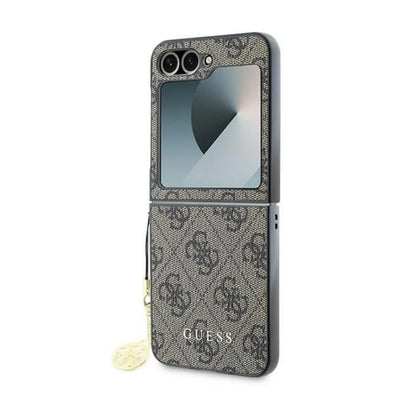 Guess Charm Anhänger – Samsung Galaxy Z Flip 6 Gehäuse Braun