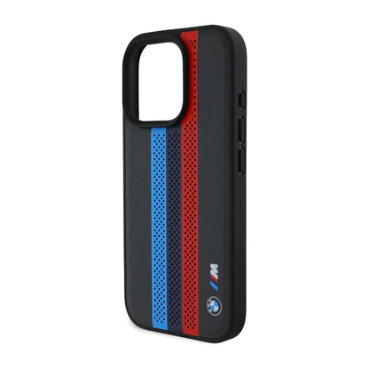 BMW Hardcase BMHMP16L23PUPTK M Performance Tricolor MagSafe – iPhone 16 Pro Schwarz