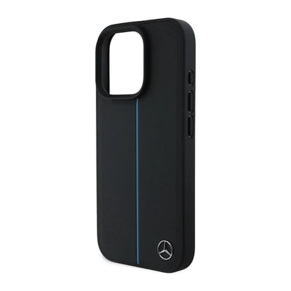 Mercedes Hülle MagSafe Vertical Stripe Schwarz – iPhone 16 Pro Max