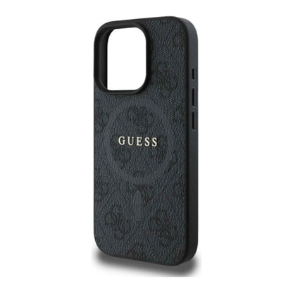 Guess Hülle Hardcase 4G Ring Classic Logo MagSafe Schwarz – iPhone 16 Pro Max