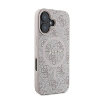 Guess 4G Ring Classic Logo Hülle Rosa für Magsafe – iPhone 16